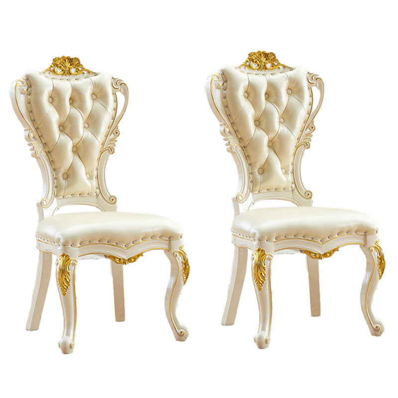 Victorian Style Dining Side Chair Dining Armless Side Chair for Home Use