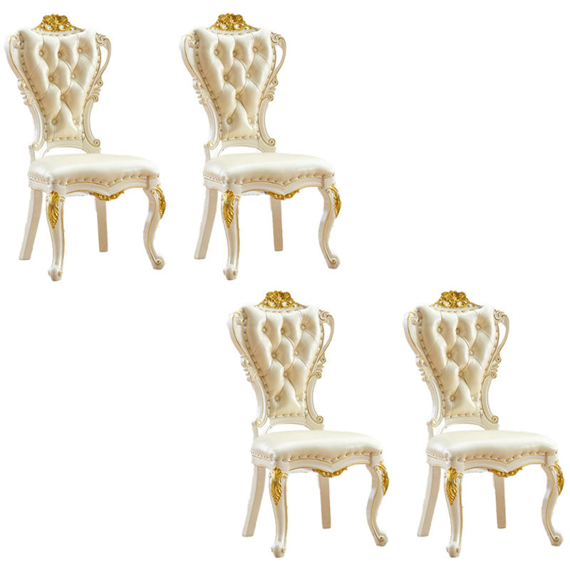 Victorian Style Dining Side Chair Dining Armless Side Chair for Home Use