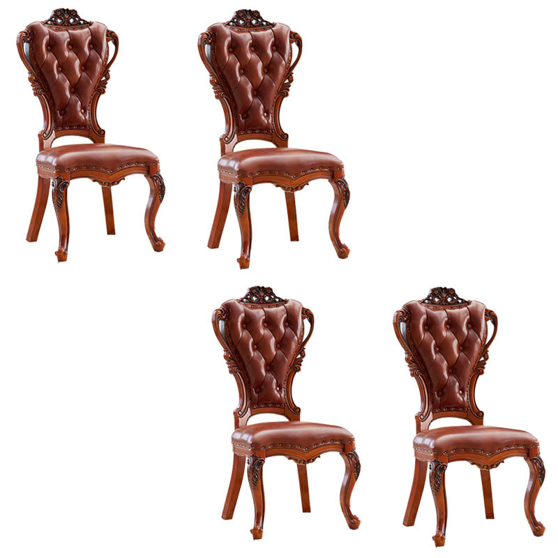 Victorian Style Dining Side Chair Dining Armless Side Chair for Home Use