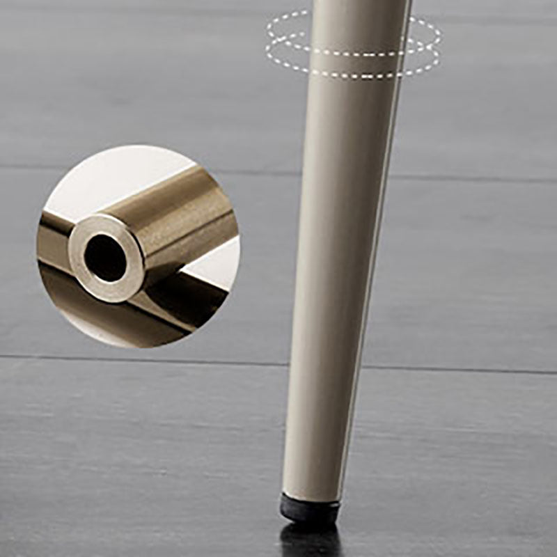 Silla de comedor de metal de estilo moderno, sillas auxiliares sin brazos para cocina (juego de 2)