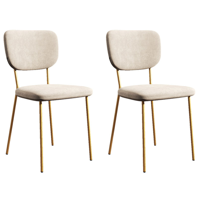 Sillas de comedor de metal nórdico, silla sin brazos con respaldo abierto para restaurante (juego de 2)