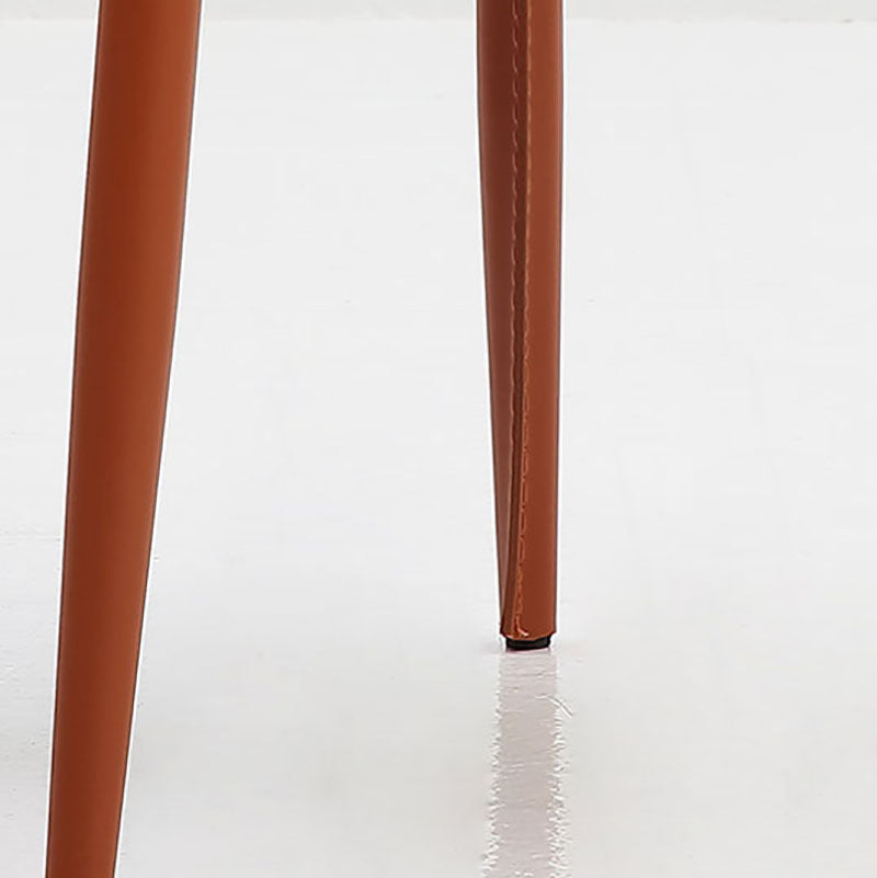 Silla auxiliar de cuero estilo diseñador para el hogar Parsons Silla de comedor con acabado mate (juego de 2)
