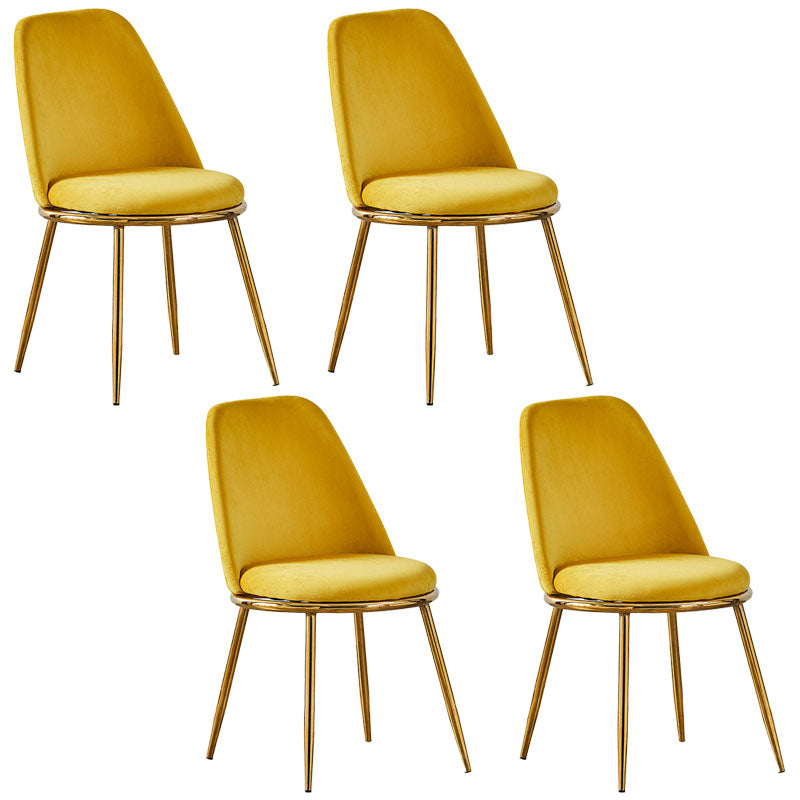 Silla auxiliar de comedor escandinavo de terciopelo Silla de comedor con acabado mate Parsons