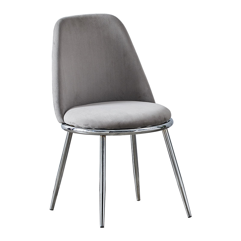 Silla auxiliar de comedor escandinavo de terciopelo Silla de comedor con acabado mate Parsons