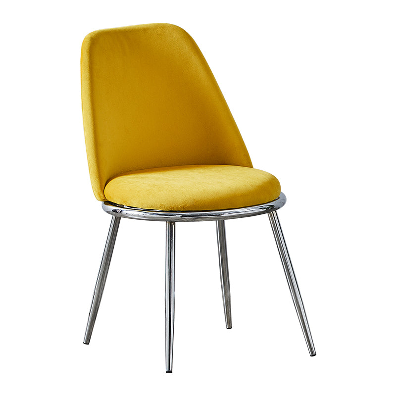 Silla auxiliar de comedor escandinavo de terciopelo Silla de comedor con acabado mate Parsons