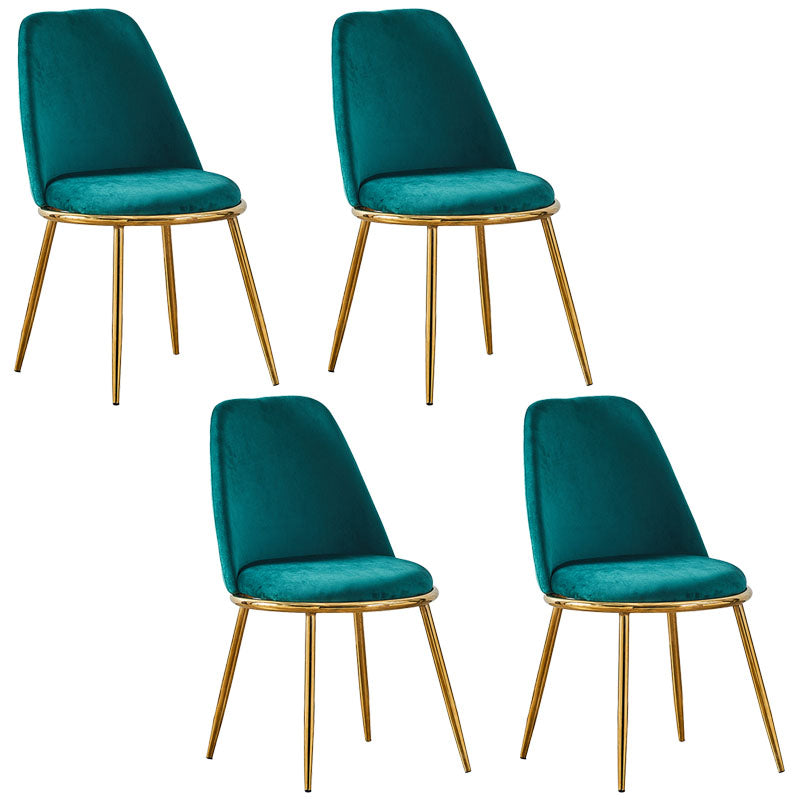 Silla auxiliar de comedor escandinavo de terciopelo Silla de comedor con acabado mate Parsons