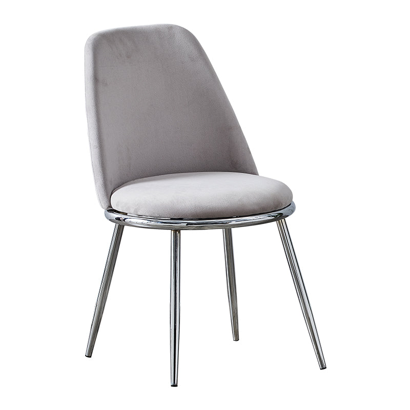 Silla auxiliar de comedor escandinavo de terciopelo Silla de comedor con acabado mate Parsons