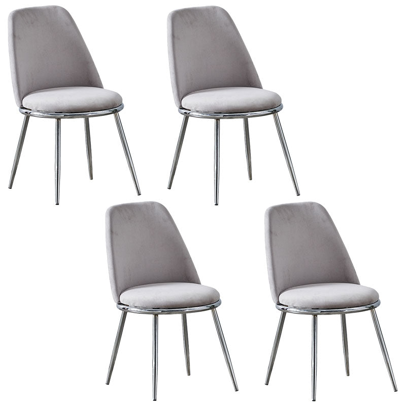 Silla auxiliar de comedor escandinavo de terciopelo Silla de comedor con acabado mate Parsons