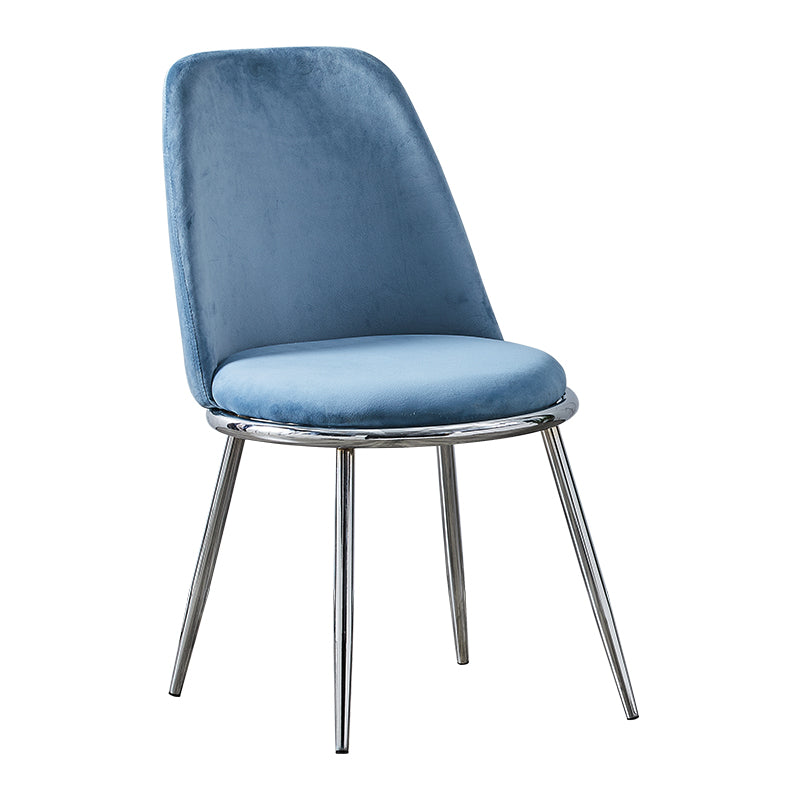 Silla auxiliar de comedor escandinavo de terciopelo Silla de comedor con acabado mate Parsons