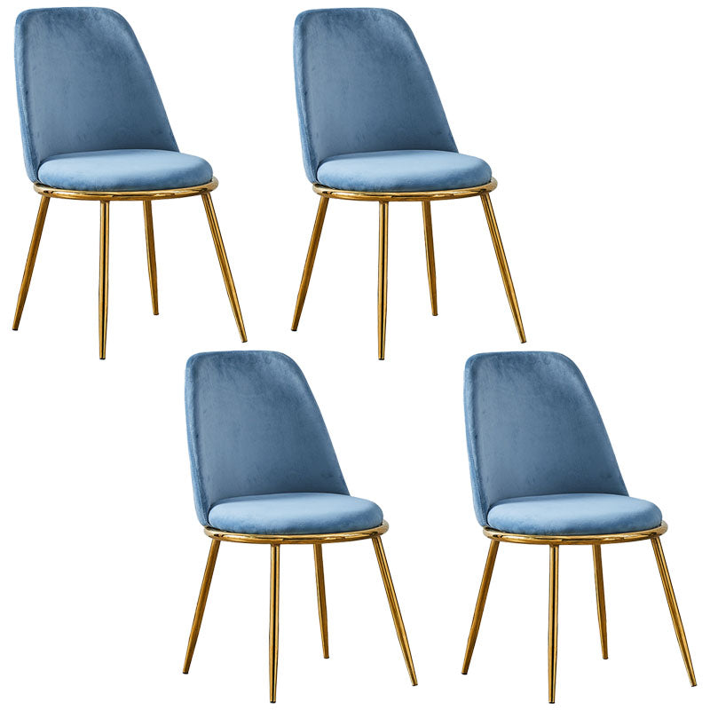 Silla auxiliar de comedor escandinavo de terciopelo Silla de comedor con acabado mate Parsons