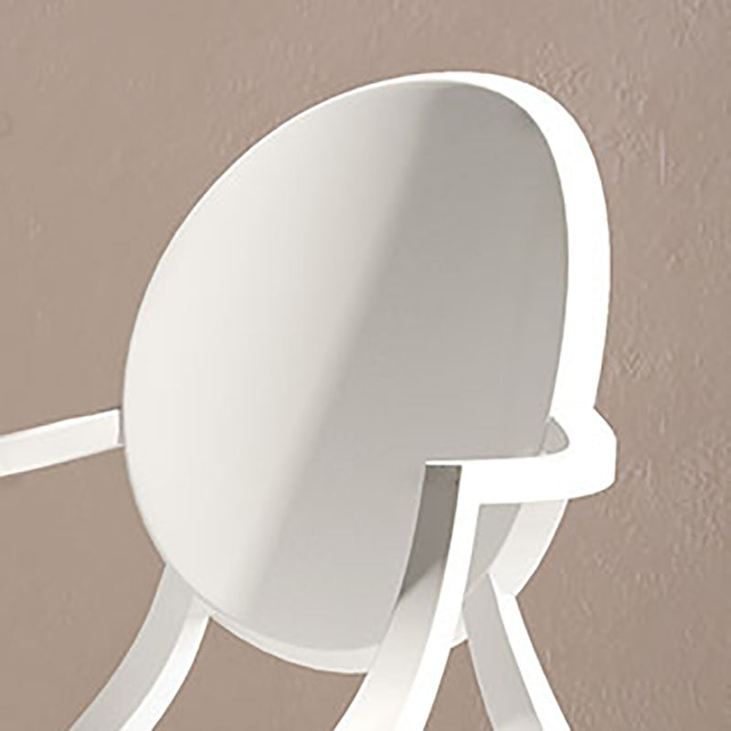 Sillón de comedor de plástico de estilo nórdico, silla lateral de comedor con respaldo abierto para uso doméstico