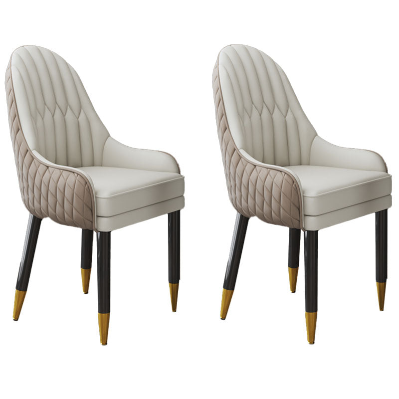 Sillón interior escandinavo tapizado con respaldo Parsons, silla de comedor de madera