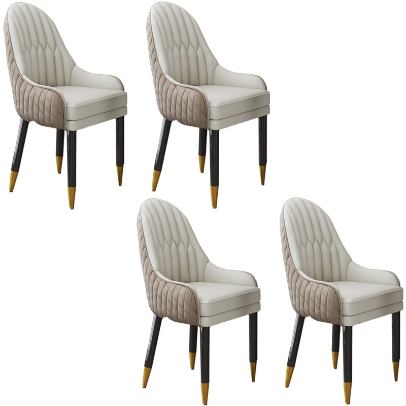 Sillón interior escandinavo tapizado con respaldo Parsons, silla de comedor de madera
