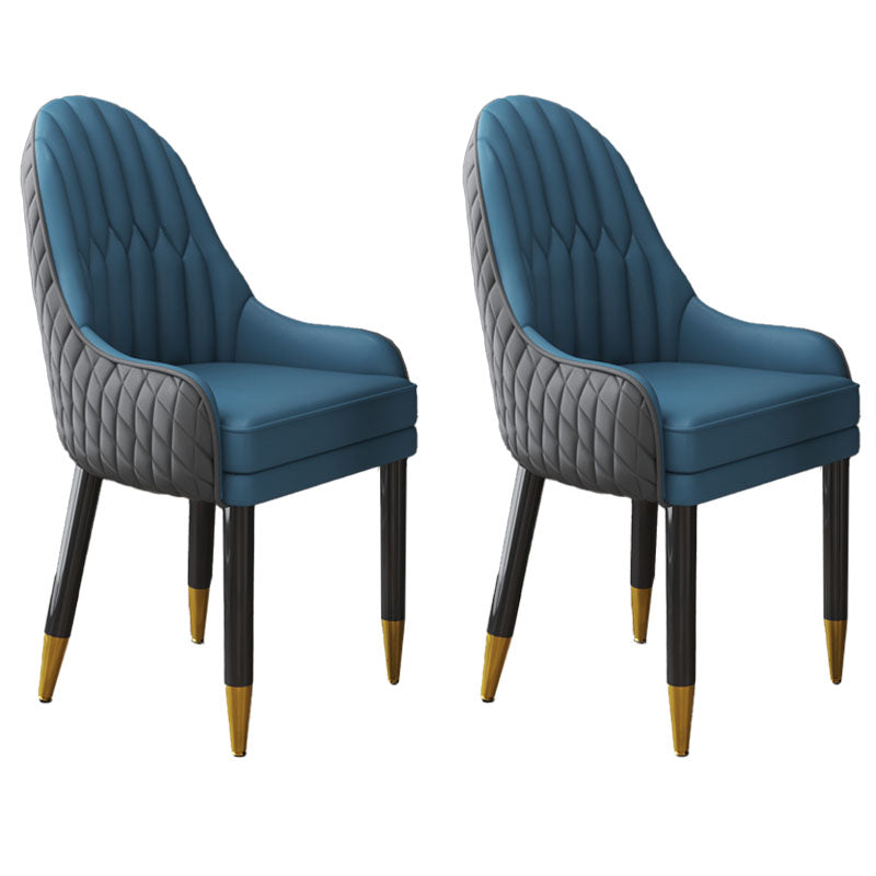 Sillón interior escandinavo tapizado con respaldo Parsons, silla de comedor de madera