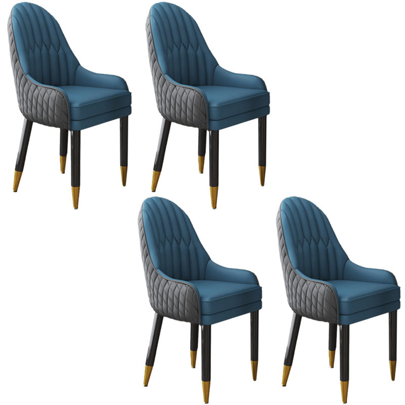 Sillón interior escandinavo tapizado con respaldo Parsons, silla de comedor de madera