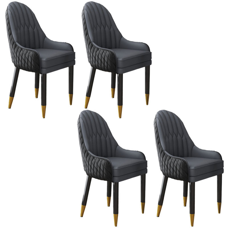 Sillón interior escandinavo tapizado con respaldo Parsons, silla de comedor de madera