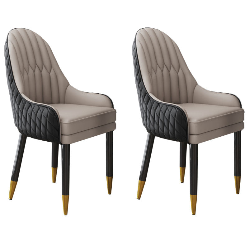 Sillón interior escandinavo tapizado con respaldo Parsons, silla de comedor de madera