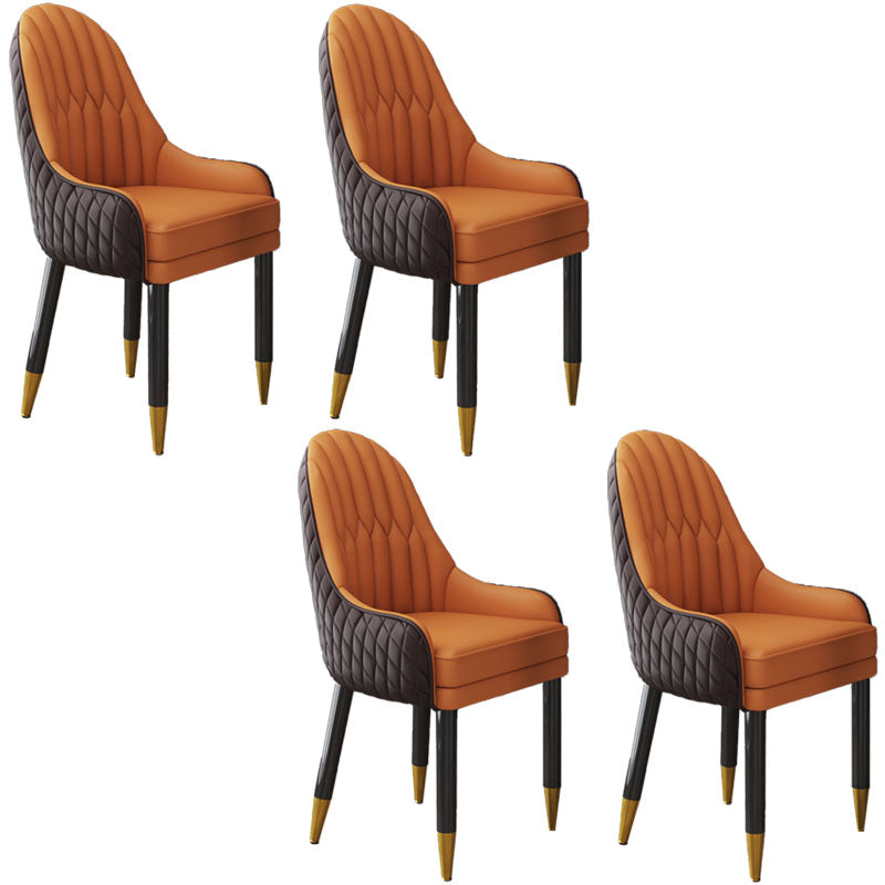 Sillón interior escandinavo tapizado con respaldo Parsons, silla de comedor de madera