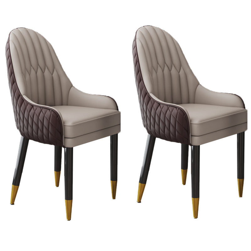 Sillón interior escandinavo tapizado con respaldo Parsons, silla de comedor de madera