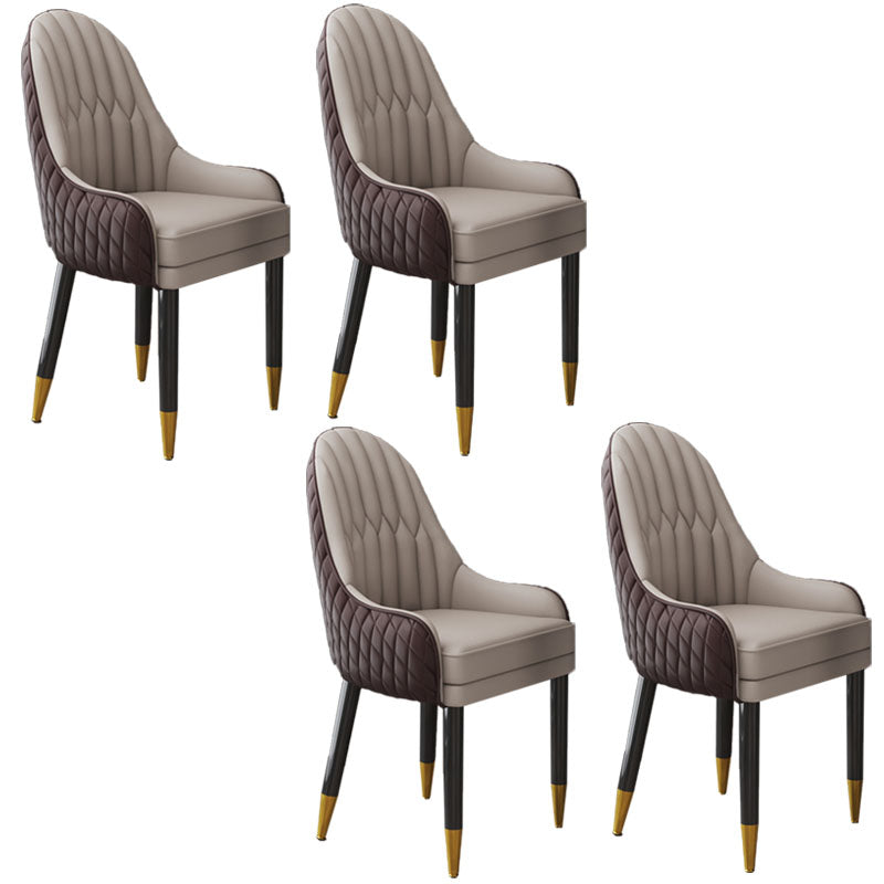 Sillón interior escandinavo tapizado con respaldo Parsons, silla de comedor de madera