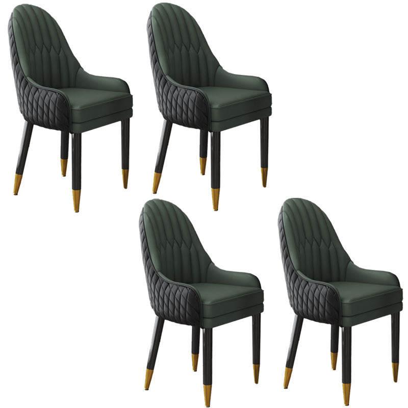 Sillón interior escandinavo tapizado con respaldo Parsons, silla de comedor de madera