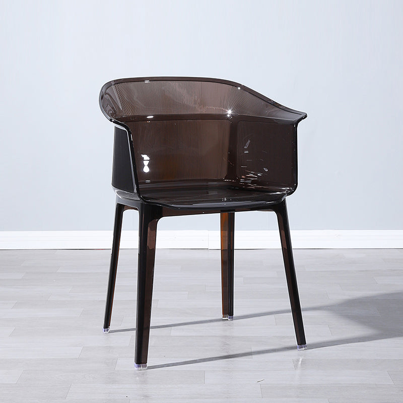 Nordic Style Plastic Dining Armchair Stacking Dining Chair for Restaurant