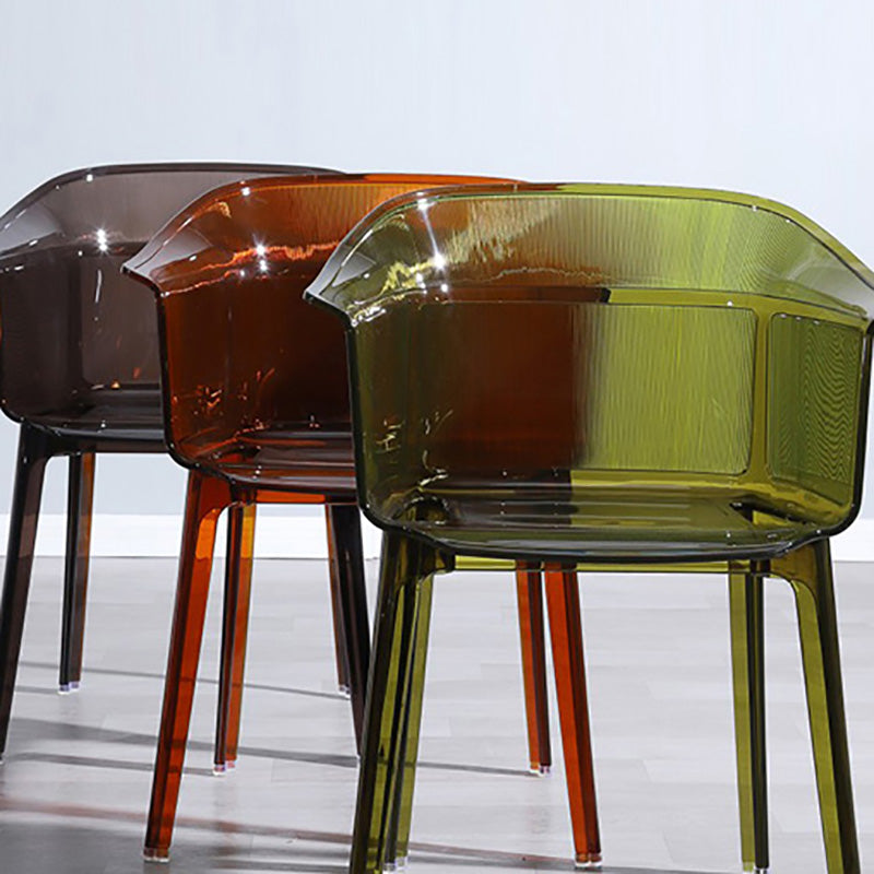 Nordic Style Plastic Dining Armchair Stacking Dining Chair for Restaurant