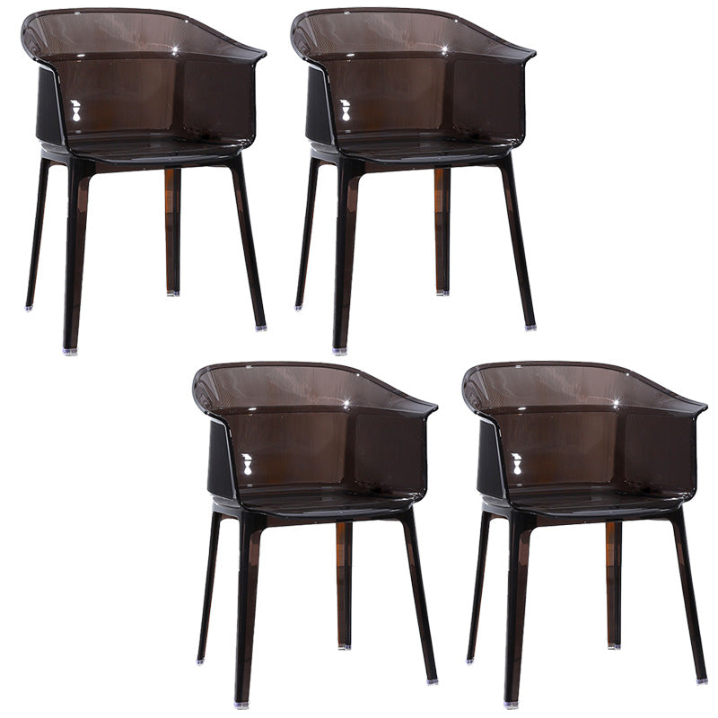 Nordic Style Plastic Dining Armchair Stacking Dining Chair for Restaurant
