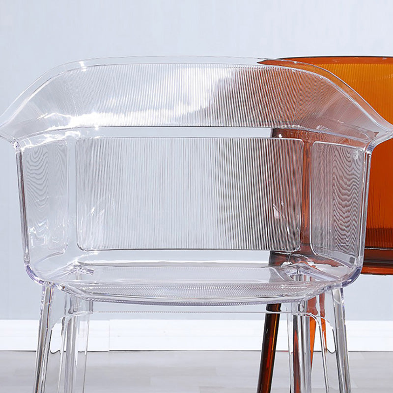 Nordic Style Plastic Dining Armchair Stacking Dining Chair for Restaurant