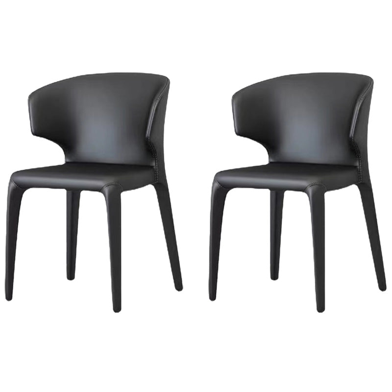Silla auxiliar de comedor de metal de estilo contemporáneo, sillas laterales sin brazos para cocina