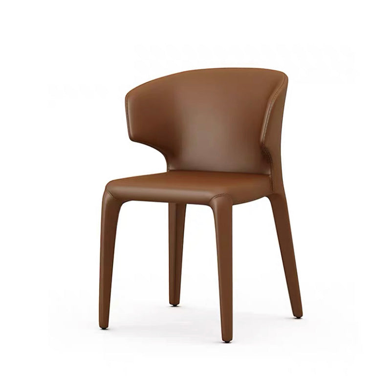 Silla auxiliar de comedor de metal de estilo contemporáneo, sillas laterales sin brazos para cocina