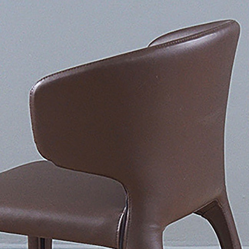Silla auxiliar de comedor de metal de estilo contemporáneo, sillas laterales sin brazos para cocina
