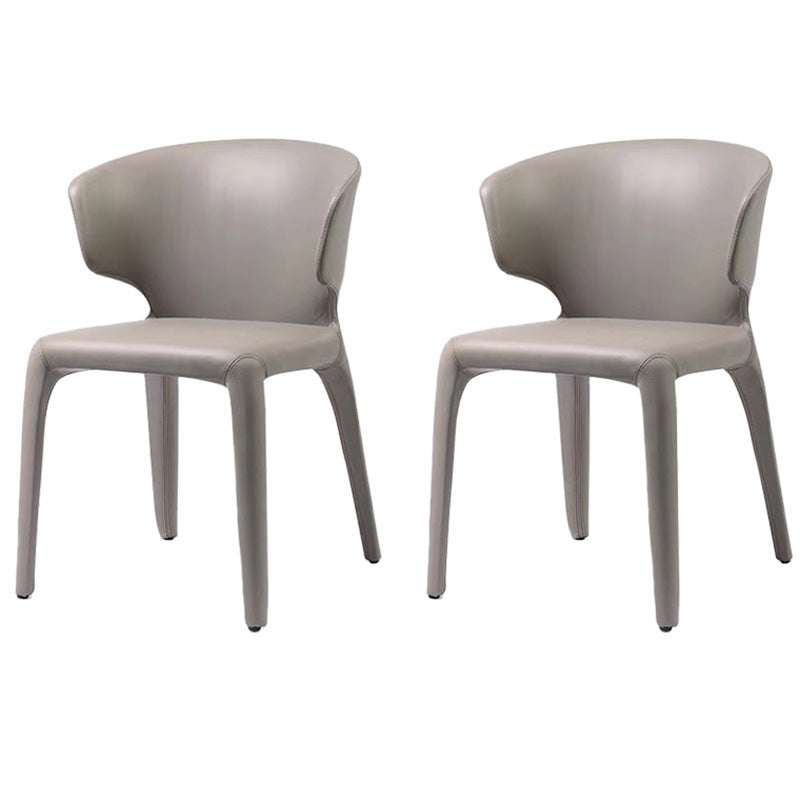 Silla auxiliar de comedor de metal de estilo contemporáneo, sillas laterales sin brazos para cocina