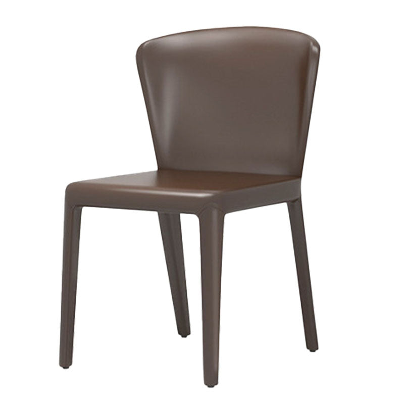 Silla de comedor de metal de estilo contemporáneo, silla individual lateral sin brazos para cocina