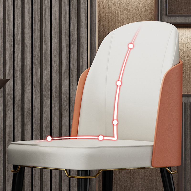 Silla de comedor de madera de estilo nórdico, sillas de comedor sin brazos de cuero PU para uso doméstico