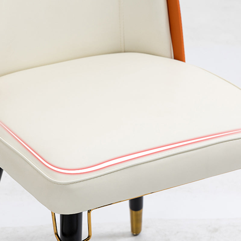 Silla de comedor de madera de estilo nórdico, sillas de comedor sin brazos de cuero PU para uso doméstico