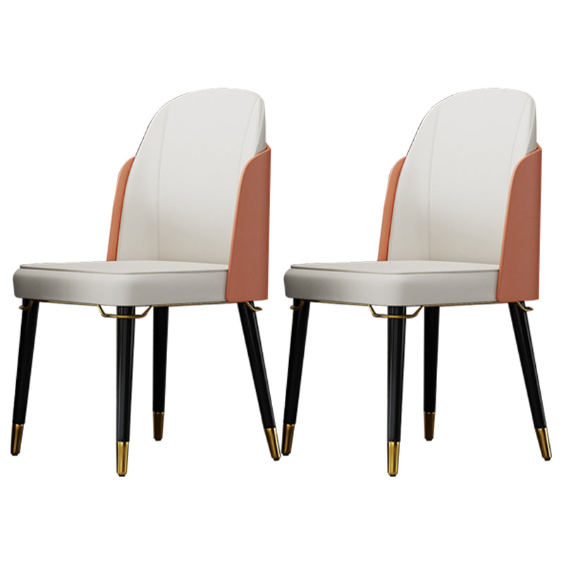 Silla de comedor de madera de estilo nórdico, sillas de comedor sin brazos de cuero PU para uso doméstico