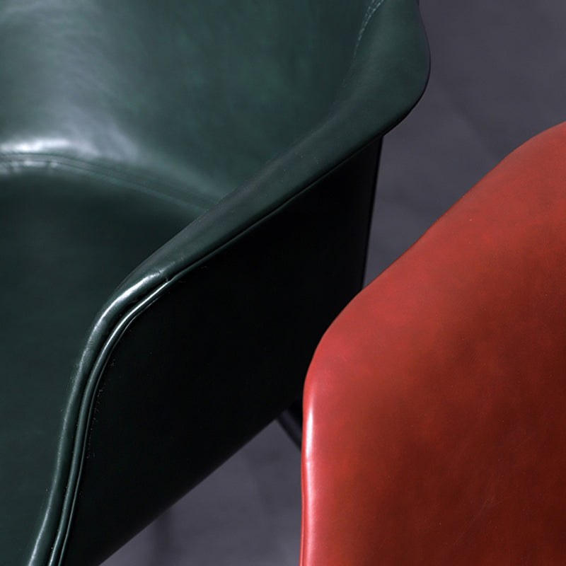 Industrial Metal Dining Room Armchair Upholstered Side Leather Chairs for Home Use