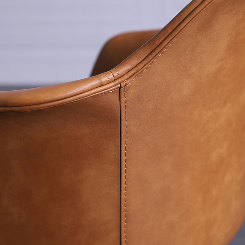 Industrial Metal Dining Room Armchair Upholstered Side Leather Chairs for Home Use