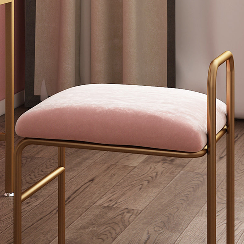 Silla de comedor de metal de estilo nórdico, silla de comedor individual sin brazos de terciopelo para uso doméstico