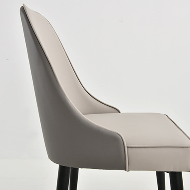 Metal de estilo nórdico que cena la tela tapizada silla sin brazos que cena la silla lateral