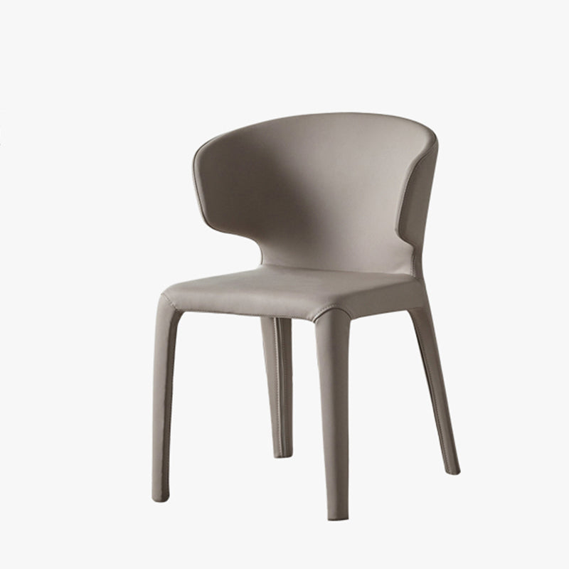 Sillas modernas de comedor para interiores y exteriores, sillas sin brazos de piel sintética