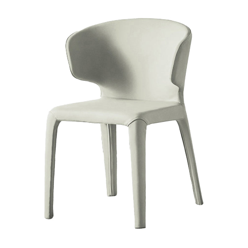 Sillas modernas de comedor para interiores y exteriores, sillas sin brazos de piel sintética