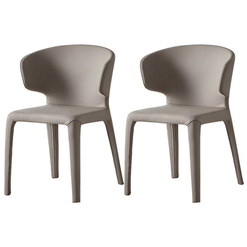Sillas modernas de comedor para interiores y exteriores, sillas sin brazos de piel sintética