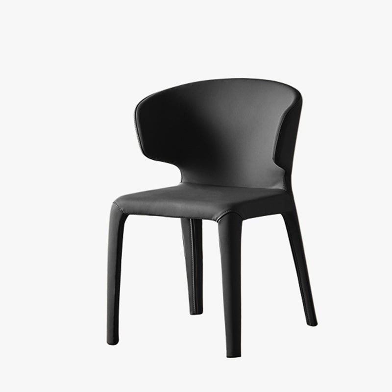 Sillas modernas de comedor para interiores y exteriores, sillas sin brazos de piel sintética