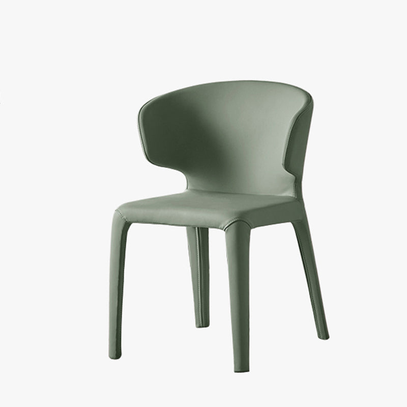 Sillas modernas de comedor para interiores y exteriores, sillas sin brazos de piel sintética