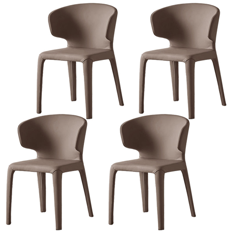Sillas modernas de comedor para interiores y exteriores, sillas sin brazos de piel sintética