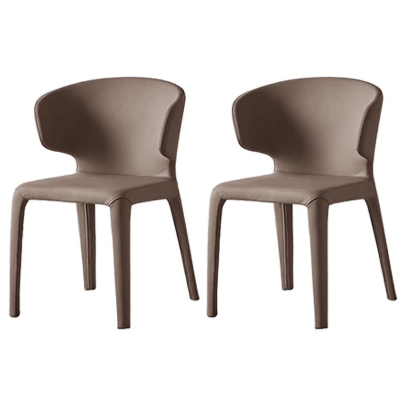 Sillas modernas de comedor para interiores y exteriores, sillas sin brazos de piel sintética