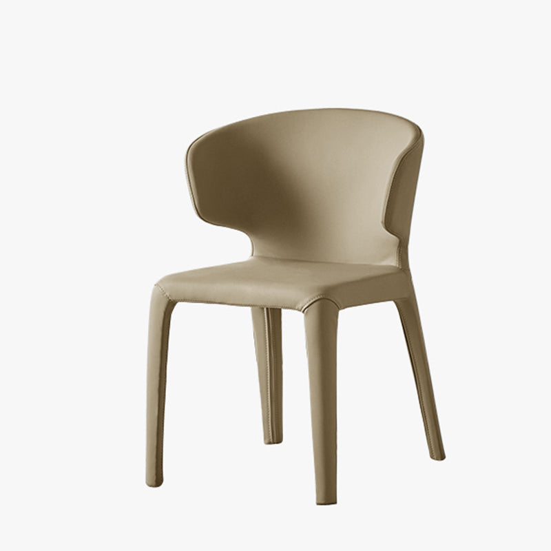Sillas modernas de comedor para interiores y exteriores, sillas sin brazos de piel sintética
