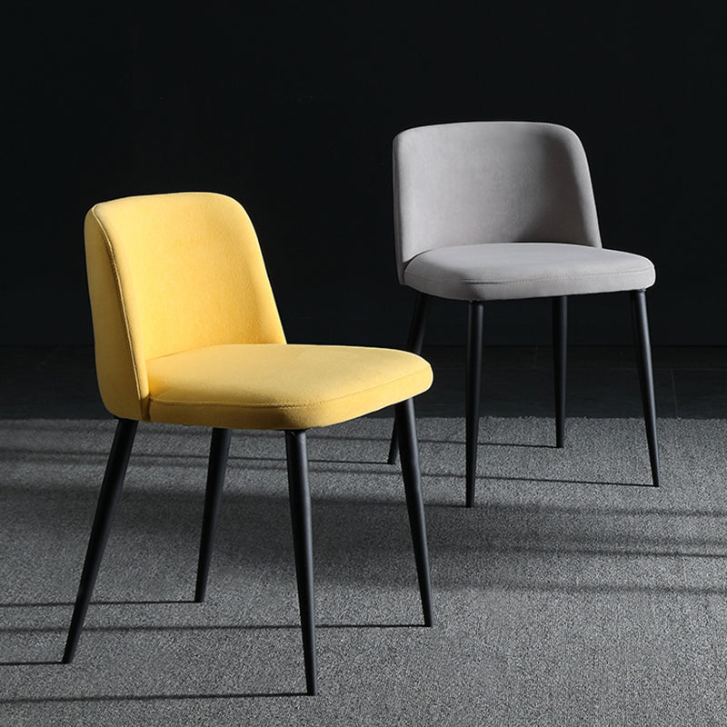 Silla lateral casera tapizada estilo diseñador acabado mate Parsons silla de comedor individual